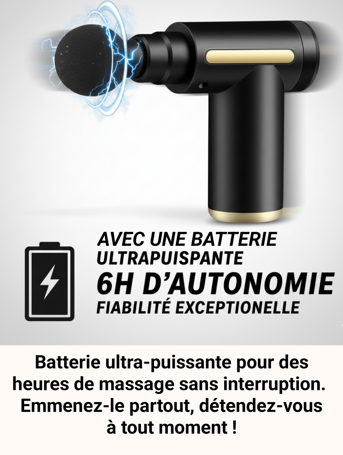 PISTOLET DE MASSAGE PROFESSIONNEL - Détente, Récupération et Bien-être à la maison