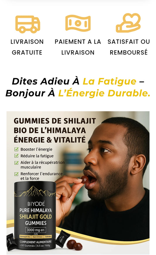SHILAJIT GOLD GUMMIES - Boostez votre énergie, endurance et vitalité